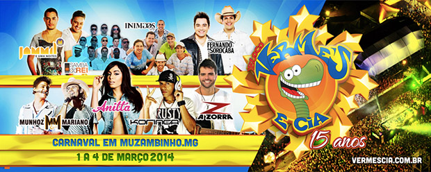 carnaval muzambinho 2014 vermes e cia